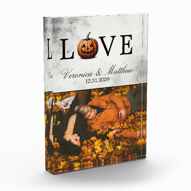 Love Pumpkin Photo Block (Left)