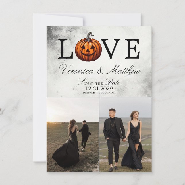 Love Pumpkin Save The Date Card (Front)