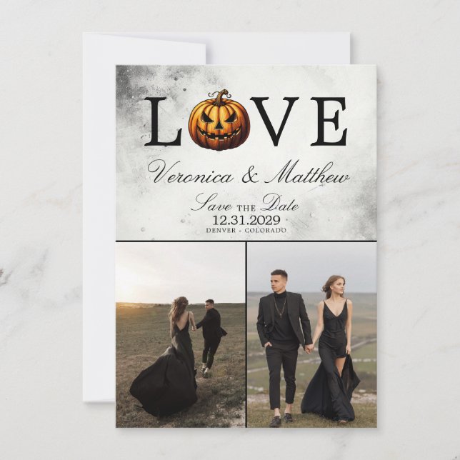 Love Pumpkin Save The Date Card (Front)