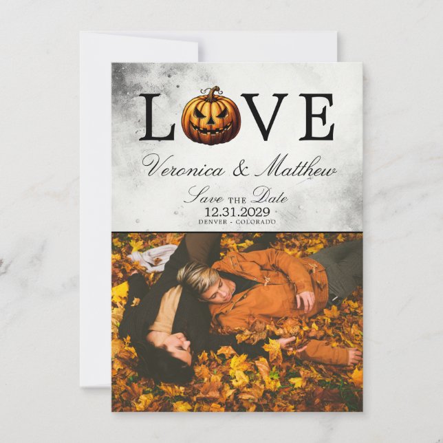 Love Pumpkin Save The Date Card (Front)