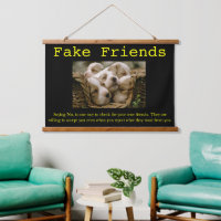 LOVE Puppies together in one basket Hanging Tapest