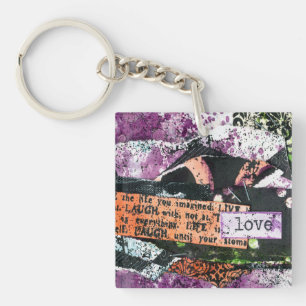 Love Purple Keychain
