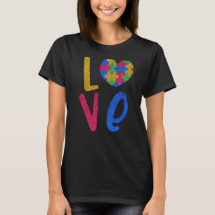 Love Puzzle Autism Awareness Month Cute T-Shirt