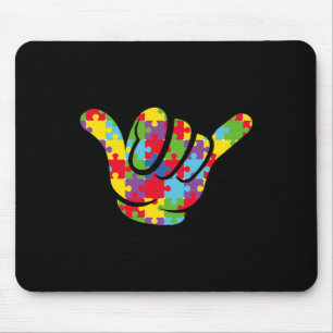 Love Puzzle Hand Sign Language Autism Awareness Su Mouse Pad