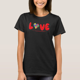 LOVE Puzzle Heart Autism Awareness Men Women Kids T-Shirt