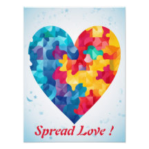 Love Puzzle Rainbow Heart Personalized