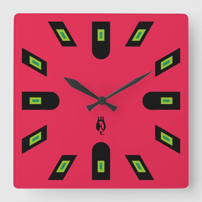 LOVE QKUIN STADIUM BY MASANSER SQUARE WALL CLOCK (Front)
