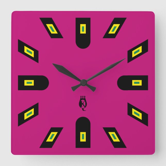 LOVE QKUIN STADIUM BY MASANSER SQUARE WALL CLOCK (Front)