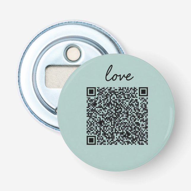 Love QR Code  Bottle Opener (Front)