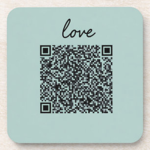 Love QR Code Coaster