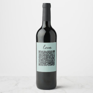 Love QR Code Wine Label