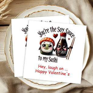 Love Quote Cartoon Food Valentine Napkins