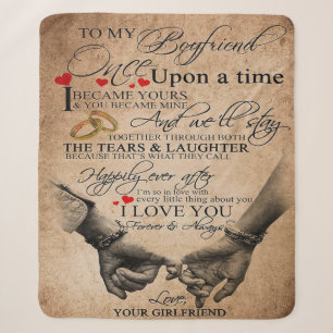 Love Quote For Boyfriend   Gift for husband, bf Sherpa Blanket