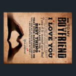 Love Quote For Boyfriend, Husband Love Birthday Poster<br><div class="desc">Love Quote For Boyfriend,  Husband Love Birthday</div>