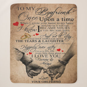 Love Quote For Boyfriend   Lovely Quotes Gift Sherpa Blanket