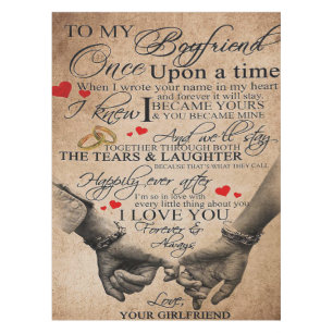 Love Quote For Boyfriend   Lovely Quotes Gift Tablecloth