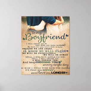 Love Quote For Boyfriend Trendy Gift Canvas Print