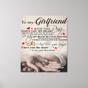 Love Quote For Girlfriend   Best Gift For Wife Canvas Print