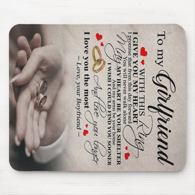 Love Quote For Girlfriend | Best Gift For Wife Mouse Pad (Front)