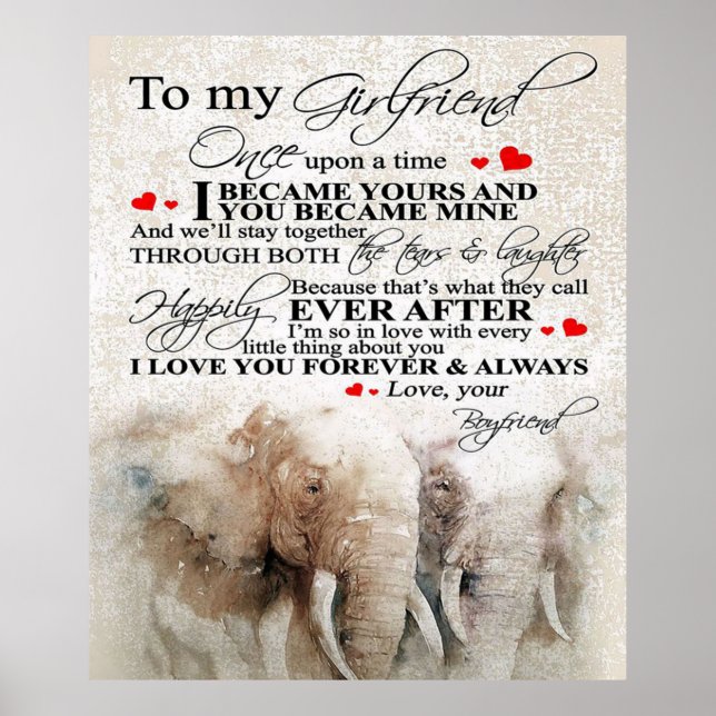 Love Quote For Girlfriend | Cute Decor Gift (Front)