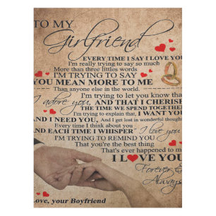 Love Quote For Girlfriend   Cute Decor Gift Tablecloth
