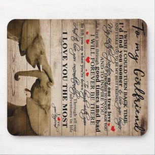 Love Quote For Girlfriend Cute Family Present Mouse Pad