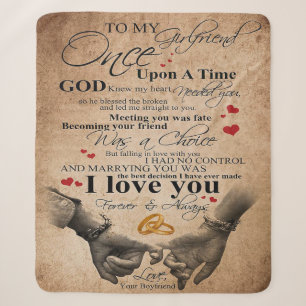 Love Quote For Girlfriend Cute Family Present Sherpa Blanket