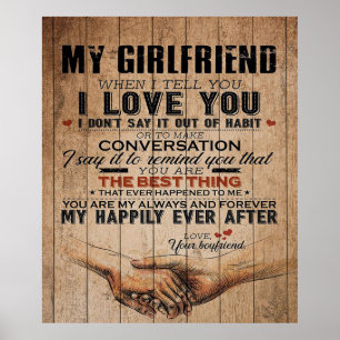 Love Quote For Girlfriend Funny Quotes Gift Poster