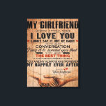 Love Quote For Girlfriend,Girlfriend Birthday Gift Canvas Print<br><div class="desc">Love Quote For Girlfriend, Girlfriend Birthday Gift</div>