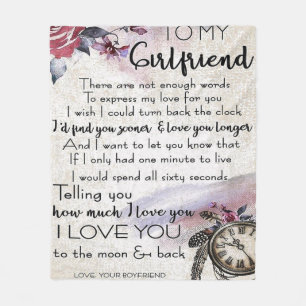 Love Quote For Girlfriend Lovely Couple Gift Fleece Blanket