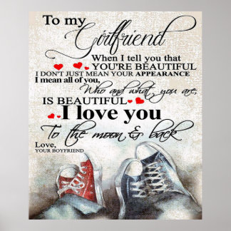 Love Quote For Girlfriend | Lovely Couple Gift Poster