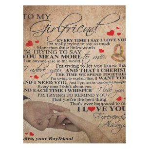 Love Quote For Girlfriend   Matching couple gift Tablecloth