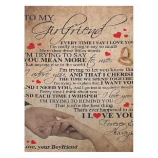 Love Quote For Girlfriend | Matching couple gift Tablecloth