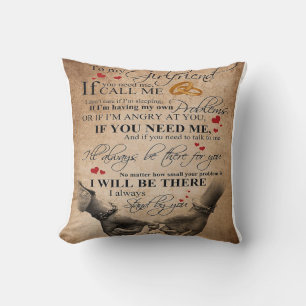Love Quote For Girlfriend   Matching couple gift Throw Pillow