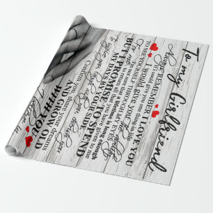 Love Quote For Girlfriend Matching couple gift Wrapping Paper