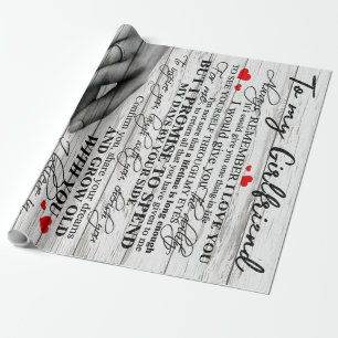 Love Quote For Girlfriend Matching couple gift Wrapping Paper