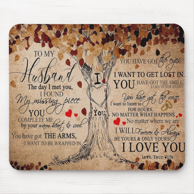Love Quote For Husband | Best Gift For Husband Mouse Pad (Front)