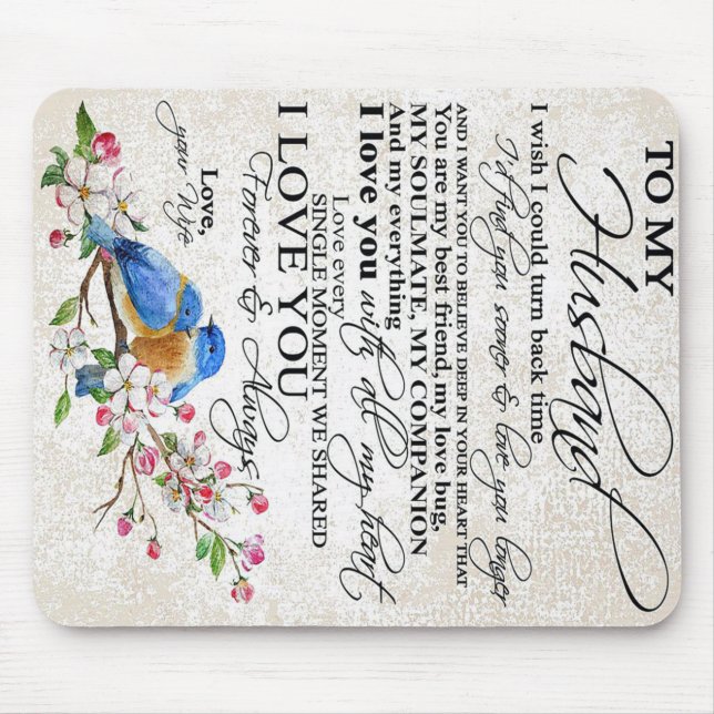 Love Quote For Husband | Cute Decor Mouse Pad (Front)