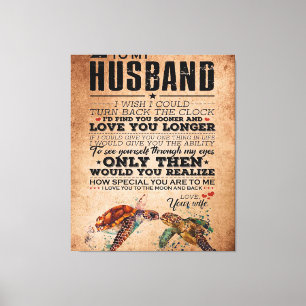 Love Quote For Husband Gift Idea, Husband Birthday Canvas Print