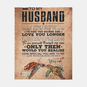 Love Quote For Husband Gift Idea, Husband Birthday Fleece Blanket