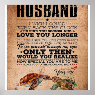 Love Quote For Husband Gift Idea, Husband Birthday Poster
