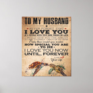 Love Quote For Husband Perfect Couple Gift Canvas Print