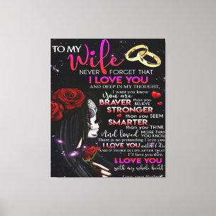 Love Quote For Wife   Best and Perfect Gift Canvas Print