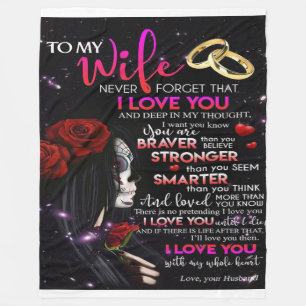 Love Quote For Wife   Best and Perfect Gift Fleece Blanket