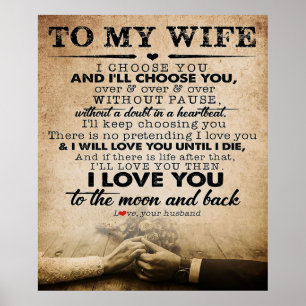 Love Quote For Wife   Best and Perfect Gift Poster