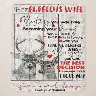 Love Quote For Wife Birthday, Wife Couple Wedding Sherpa Blanket