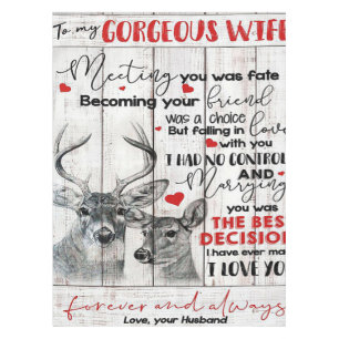 Love Quote For Wife Birthday, Wife Couple Wedding Tablecloth