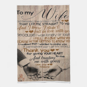 Love Quote For Wife Cute Family Gift Kitchen Towel