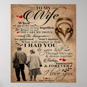 Love Quote For Wife   Home Decor Gift