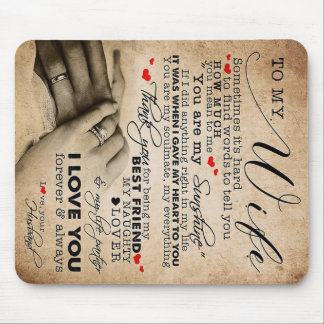 Love Quote For Wife | Home Decor Gift Mouse Pad